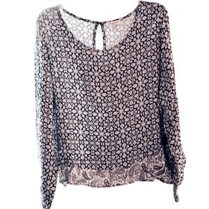 NWOT Black & White Freshman 1996 Blouse XXL